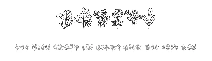 Botani by Letterayu — Dingbats Font
