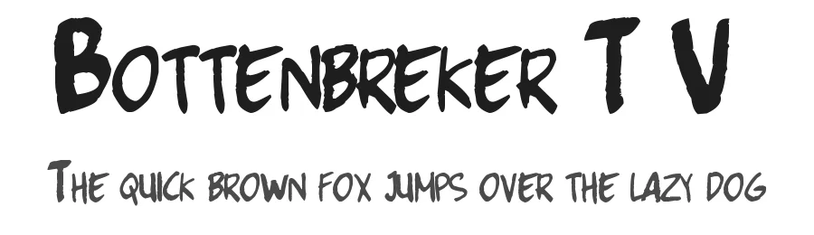 Bottenbreker T.V. by Sieb Boxmeer β Decorative Font