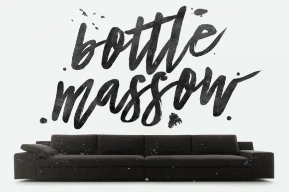 Bottle Massow Font by Maulana Creative — Script Handwritten Font