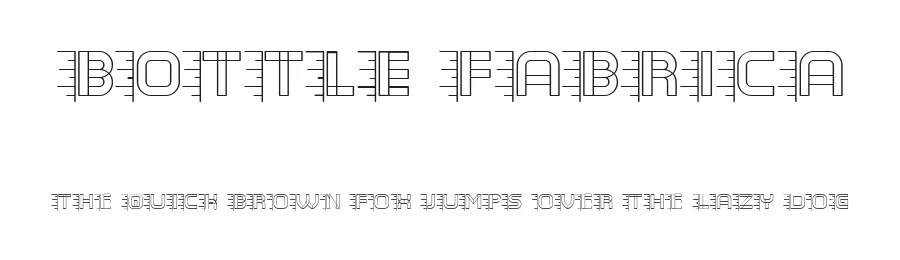 Bottle Fabrica by Vladimir Nikolic — Decorative Font