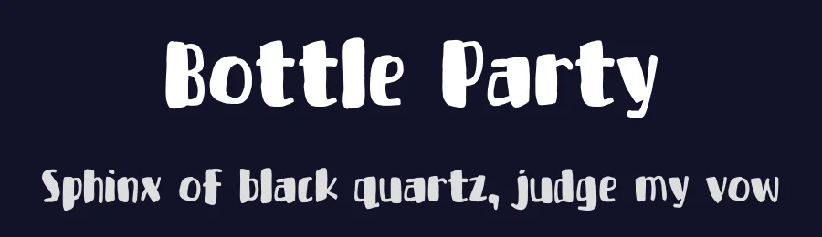 Bottle Party by Pizzadude — Decorative Font — thumbnail 2