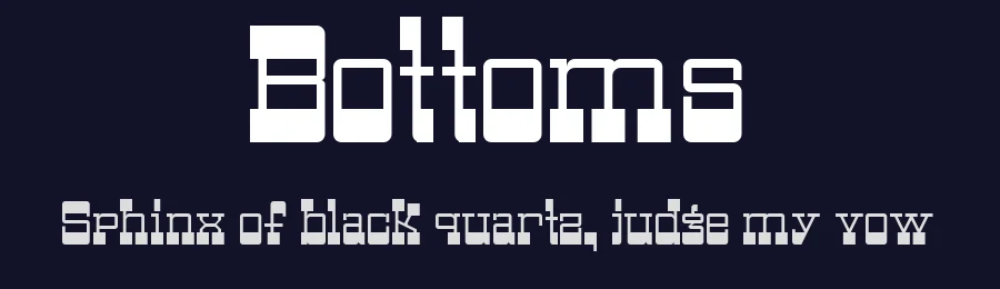 Bottoms by Ryan B — Decorative Font — thumbnail 2