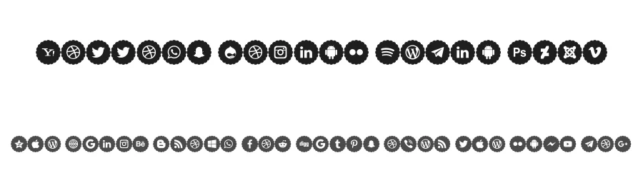 Bottons Social Media 2019 by elharrak — Dingbats Font