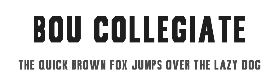 Bou Collegiate by Bou Fonts — Decorative Font
