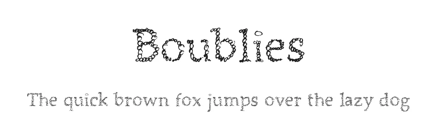 Boublies by Xerographer Fonts — Decorative Font