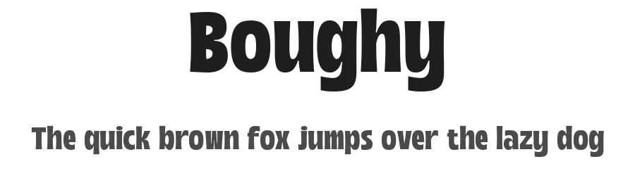 Boughy by Craft Supply Co. — Sans Serif Font
