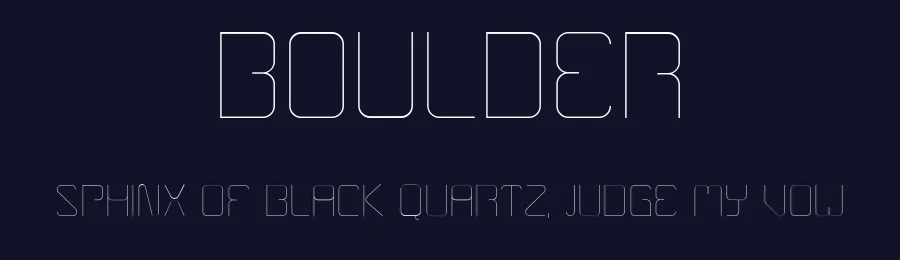 Boulder by Jan Novák — Display Font — thumbnail 2