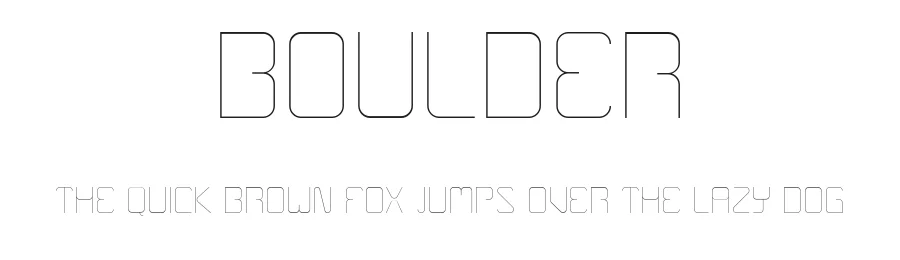 Boulder by Jan Novák — Display Font