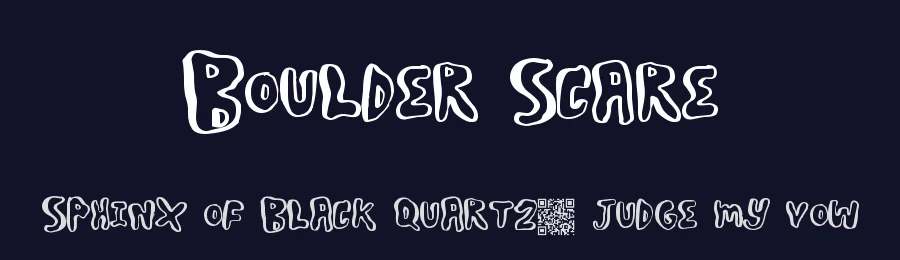 Boulder Scare by Xerographer Fonts — Decorative Font — thumbnail 2
