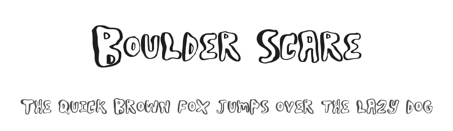 Boulder Scare by Xerographer Fonts β Decorative Font