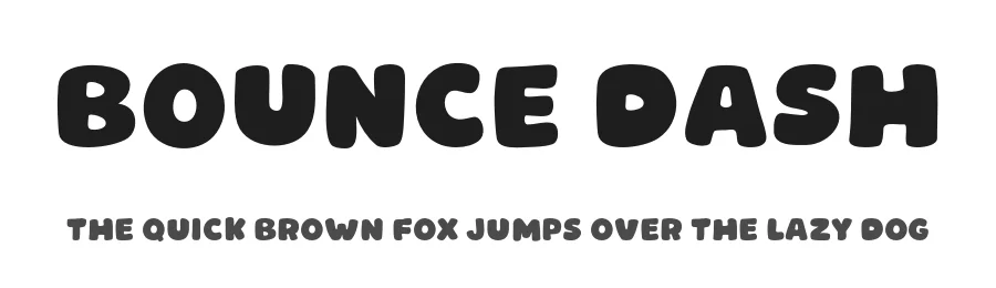 Bounce Dash by Origin Type — Decorative Font