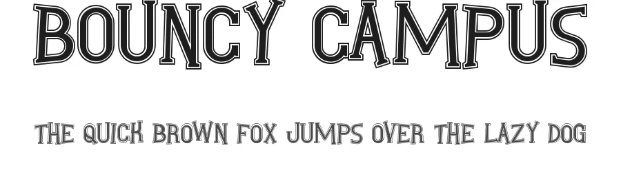 Bouncy Campus by Noah Type β Decorative Font
