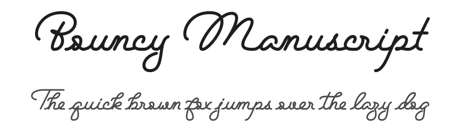 Bouncy Manuscript by Asd Studio — Script Handwritten Font