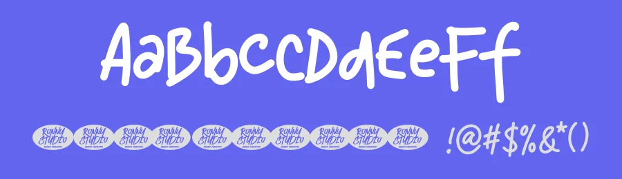 Bouncy Scriber by Ronny Studio — Script Handwritten Font — thumbnail 3