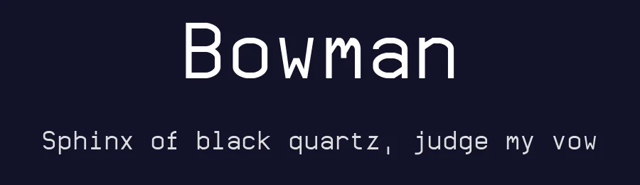 Bowman by Hector Carrillo Aspano — Sans Serif Font — thumbnail 2