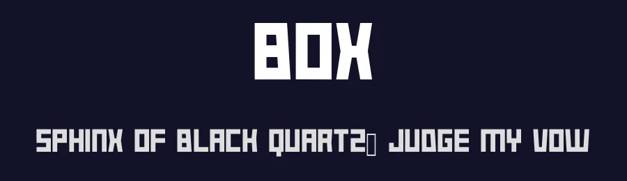 Box by Graphicfresh — Display Font — thumbnail 2