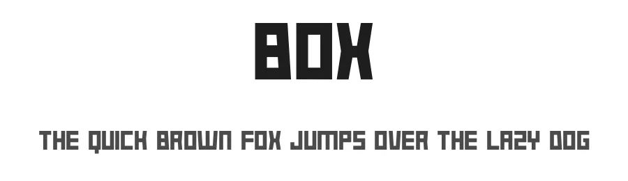 Box by Graphicfresh — Display Font