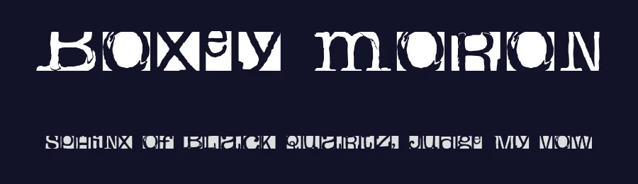 Boxey Moron by Thomas Canale — Decorative Font — thumbnail 2