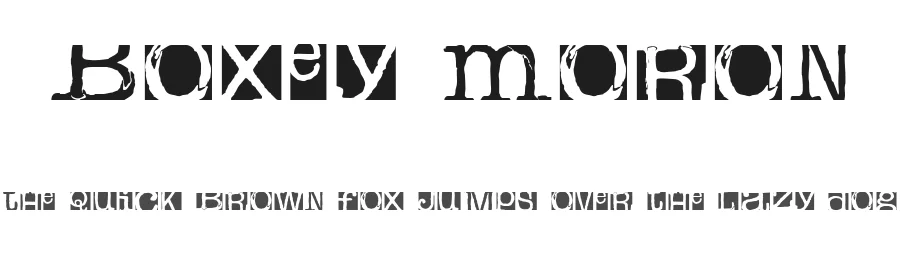 Boxey Moron by Thomas Canale — Decorative Font