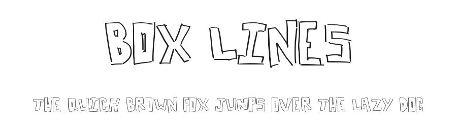 Box Lines by Xerographer Fonts — Decorative Font