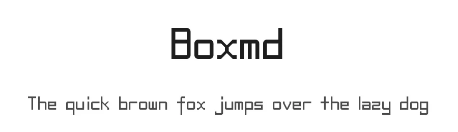 Boxmd by wraith wolf — Display Font