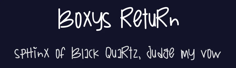 Boxys Return by Des Gomez — Script Handwritten Font — thumbnail 2
