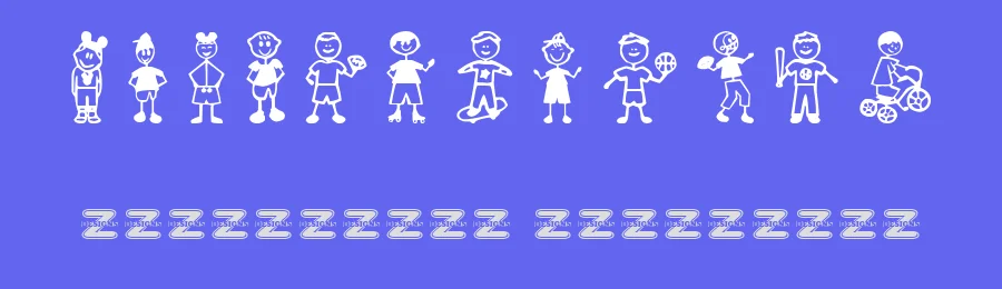 Boy Characters by D3 — Dingbats Font — thumbnail 3