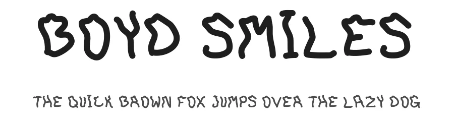 Boyd Smiles by Lake Effect Doll Rescue β Decorative Font