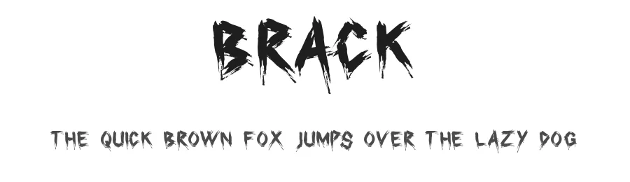 Brack by Faqih Fawaji — Decorative Font
