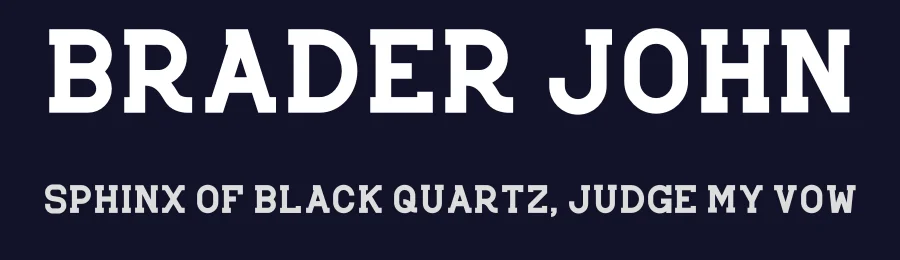 Brader John by UXFonts — Decorative Font — thumbnail 2