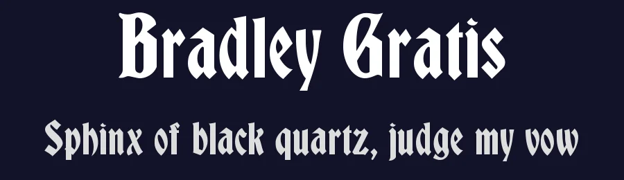 Bradley Gratis by Justin Callaghan — Blackletter Font — thumbnail 2