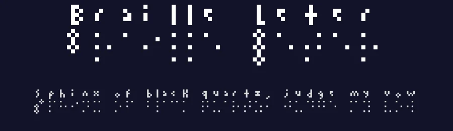 Braille Leter by Pedro Guzmán — Dingbats Font — thumbnail 2