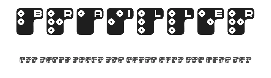 Brailler by Vladimir Nikolic — Dingbats Font