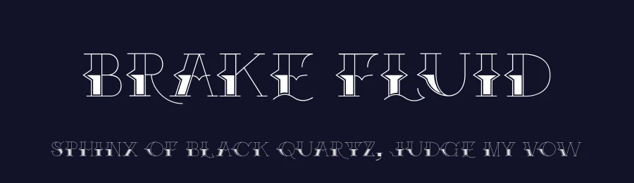 Brake Fluid by Fontmonger — Decorative Font — thumbnail 2