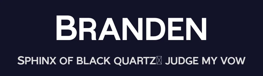 Branden by Craft Supply Co. — Sans Serif Font — thumbnail 2