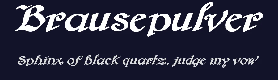 Brausepulver by Peter Wiegel — Decorative Font — thumbnail 2