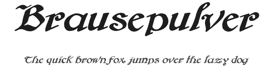 Brausepulver by Peter Wiegel — Decorative Font