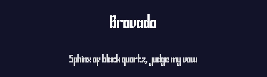 Bravado by Joseph Hayes — Display Font — thumbnail 2