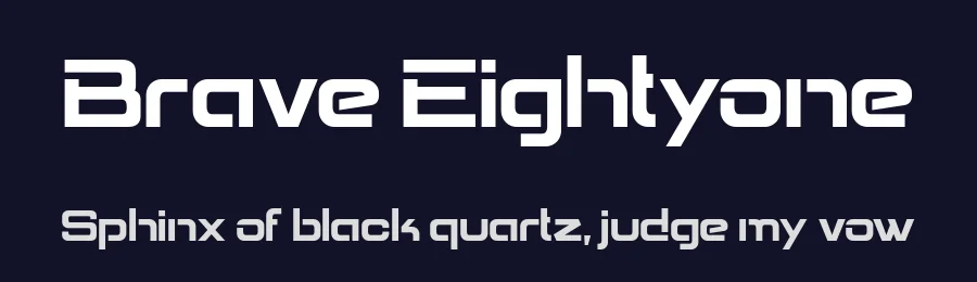 Brave Eightyone by Alit Design — Display Font — thumbnail 2