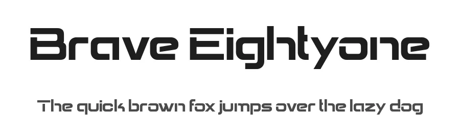 Brave Eightyone by Alit Design β Display Font
