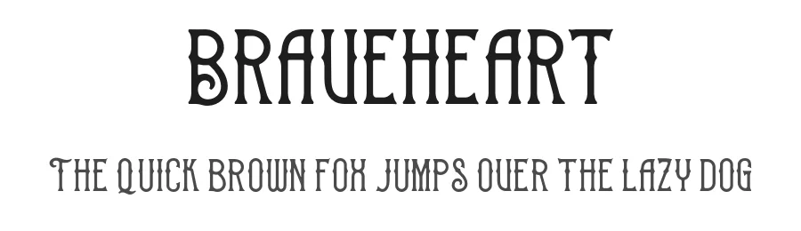 Braveheart by Arthy — Decorative Font