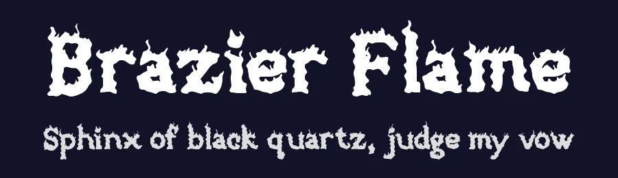 Brazier Flame by Walter E Stewart — Decorative Font — thumbnail 2