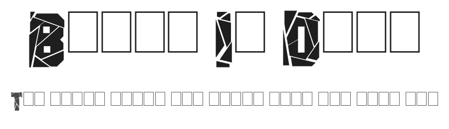 Break It Down by imagex — Decorative Font