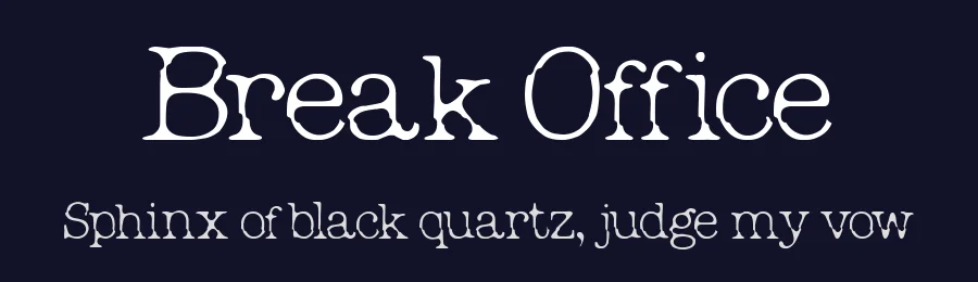 Break Office by Woodcutter — Decorative Font — thumbnail 2