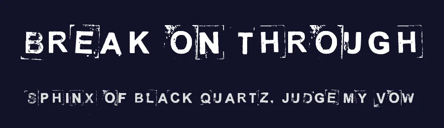 Break on through by Juha Korhonen — Decorative Font — thumbnail 2