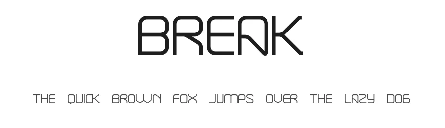 Break by onezero โ Display Font