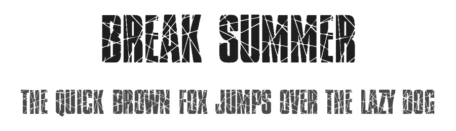 Break Summer by Woodcutter β Decorative Font