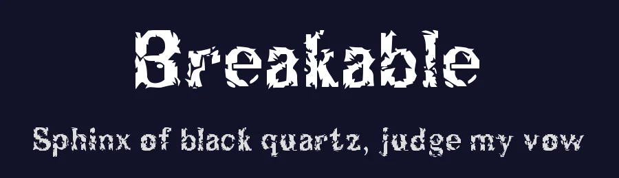 Breakable by Vidkä© Foundry — Decorative Font — thumbnail 2