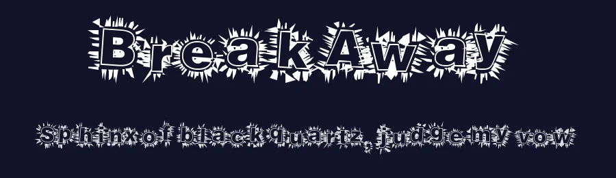 BreakAway by Xerographer Fonts — Decorative Font — thumbnail 2