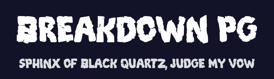 Breakdown PG by PressGang Studios — Decorative Font — thumbnail 2